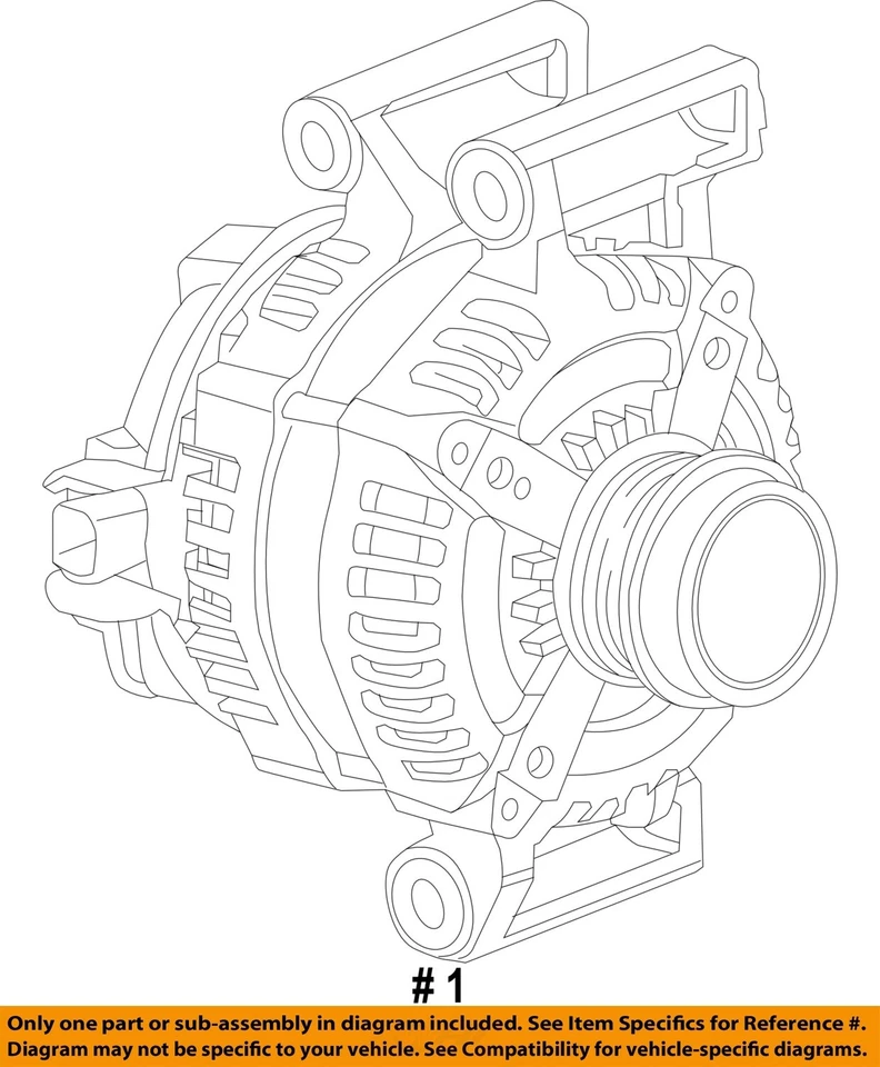 Used Alternator fits: 2015 Chevrolet Malibu VIN 1 4th digit New Style 2.5L 150 a Foto 4 de 4