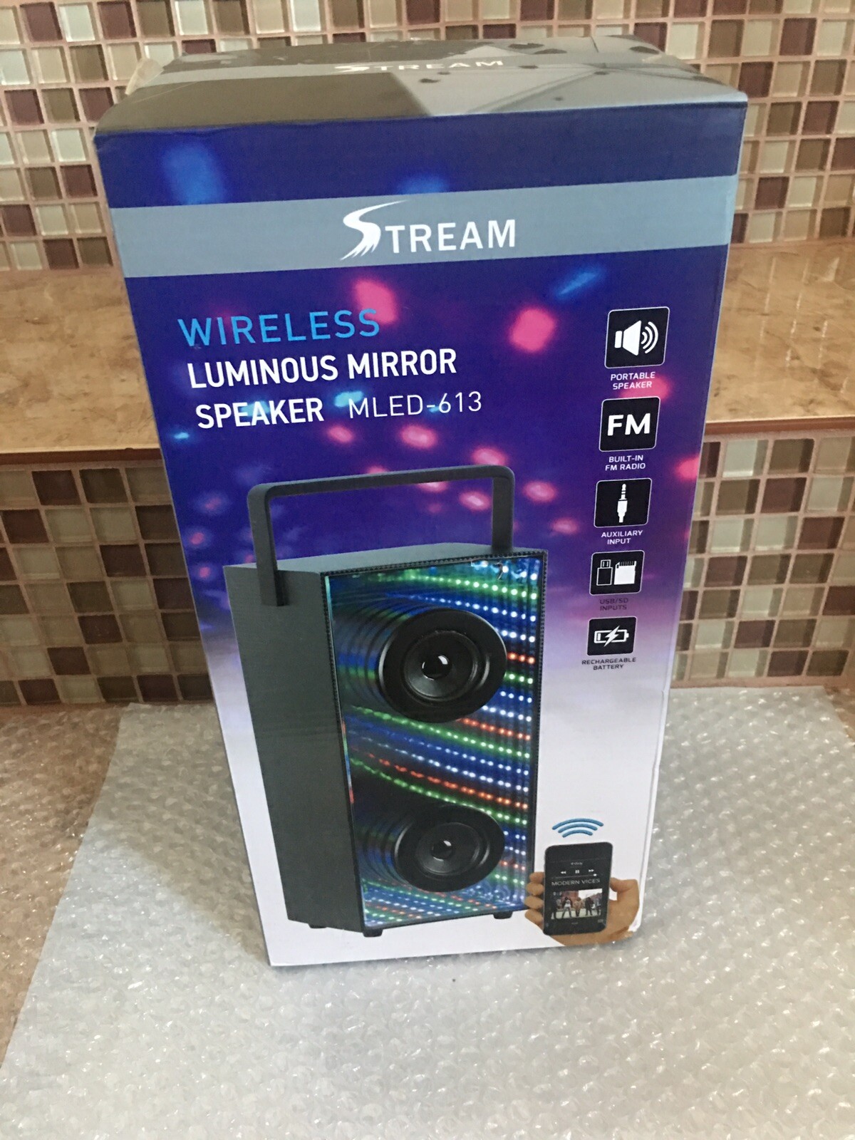 soundlogic xl luminous mirror party speaker