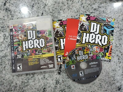 DJ Hero (Game Only) (PS3, 2009) case, insert, manual, disc - TESTED