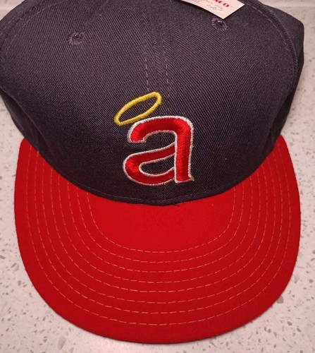 Cappello vintage Annco anni 70 modello professionale Los Angeles Angels MLB made in USA aderente 7 3/8 - Foto 2 di 10