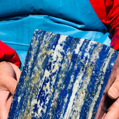 Muestra mineral de cristal pulido a mano de lapislázuli natural de 11,61 lb curación - Imagen 12 de 16