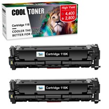 2PK 118 Black Toner Compatible For Canon 118 ImageCLASS MF8380CDW MF8580CDW