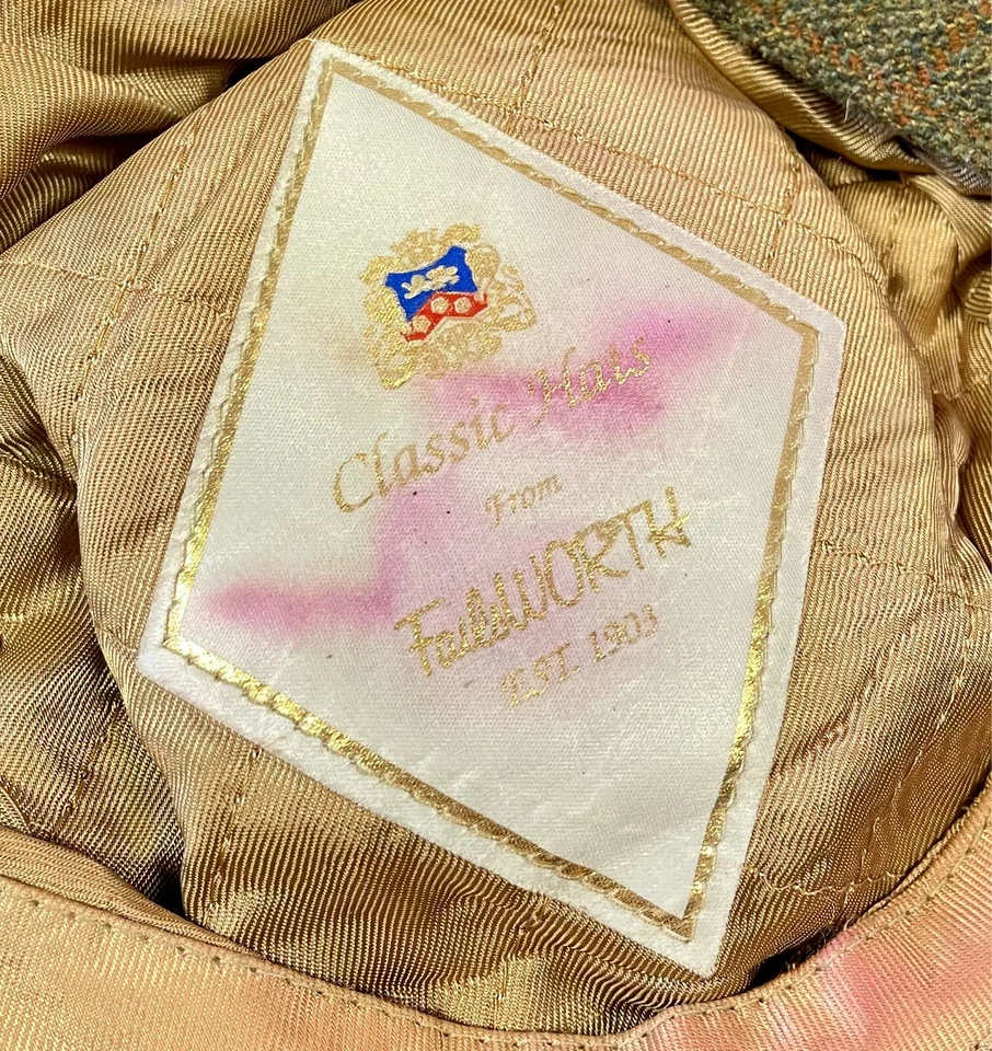 Vintage Flat Cap | Mens Vintage Green Checked Failsworth Flat Cap, Vintage Style - Image 3 of 4