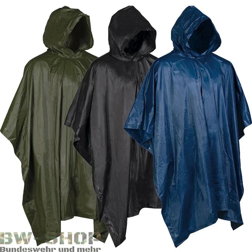 MILITÄR PONCHO BASIC REGENPONCHO OUTDOOR REGENUMHANG BW NÄSSESCHUTZ JAGD ANGELN