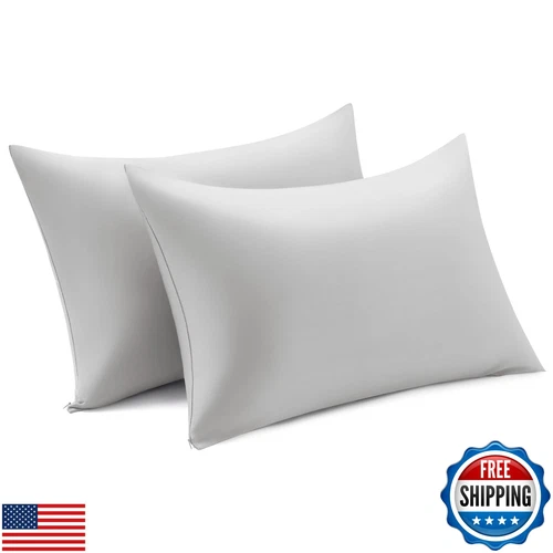 Bedsure Cooling Pillow Cases Standard Size 2 Pack, Rayon Derived from Bamboo 