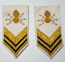 Vintage Coppia Gradi SERGENTE MAGG. Elettricista MARINA MILITARE Usati come foto