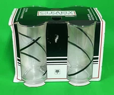 Vintage New Old Stock Crisa Clearly Glassware By Libbey  Box Set Of 4 16oz