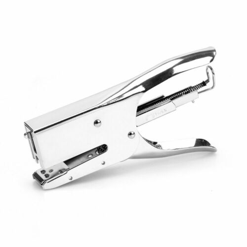 SCHWERE HEFTERZANGE Multi-Material Büro Handwerk Stoff + 400 26/6 Heftklammern - Bild 2 von 6