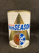 Vintage Champlin TranSeason Full Metal 1 Qt Oil Can