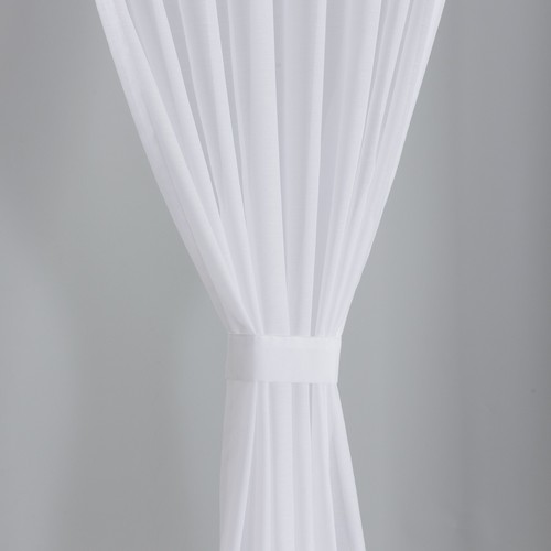 Un par de anillos de cortina de velo de alta calidad superior sólido transparente 56" de ancho con 8 anillos - Imagen 33 de 42
