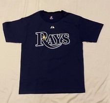 Tampa Bay Rays Kids T-SHIRT-Longoria 3-Short Sleeve-Dark Blue Cotton-Youth Med