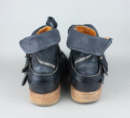 A.S.98 Airstep 40 Biker Style Flat Leather Boots Women Black Boho Hippie US9 UK7 - Imagen 20 de 21