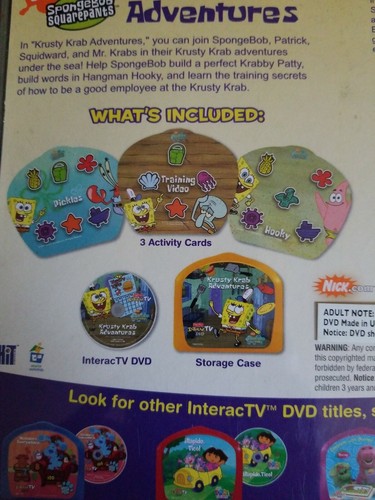 FIsher Price InteracTV DVD Based Learning System Krusty Krab Adventures New - Picture 8 of 9