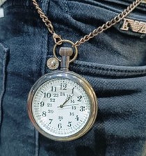 Watch elgin vintage pocket Collectible Antique Brass Pocket Watch With Box gift