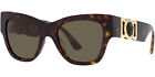Versace Women's Havana Cat Eye Sunglasses - Ve4415U 1083 52