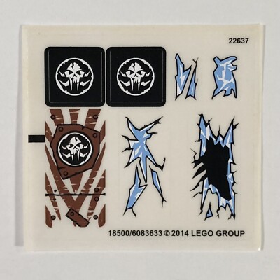 LEGO STICKER SHEET #2 Sir Fangar's Ice Fortress 70147 Legends of Chima Decals
