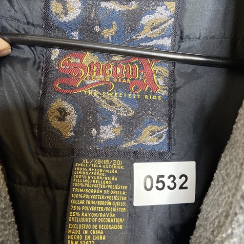 Vintage Sneaux Blue Nylon Coat Ski Jacket XL Big Kids 18-20 Half Zip Pullover - Picture 9 of 10