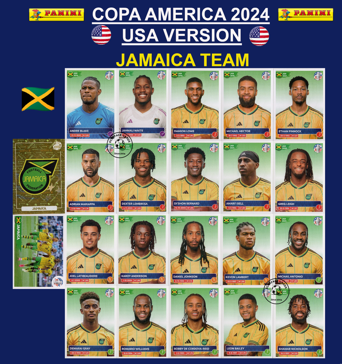 USA VERSION* Jamaica National Team - Panini Copa America 2024 | eBay