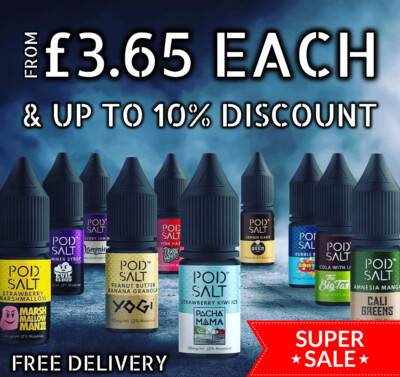 POD SALT 10ml Nic Salts 11mg 20mg Nicotine E liquid Vape Juice Ecig CHEAP  PRICE | eBay UK