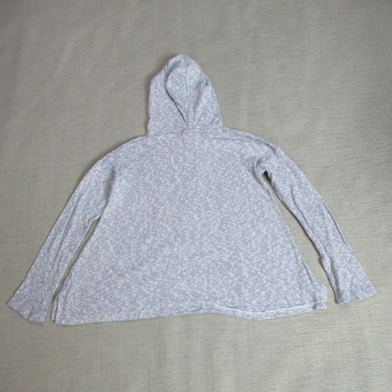 VETEMENTS Circo Felpa con Cappuccio Bambina Taglia Media 7 8 Blu Maglia Pullover Sottile Manica Lunga