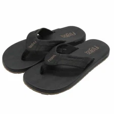 FLOJOS Men's Flip Flop Sandals BLACK CHOOSE SIZE