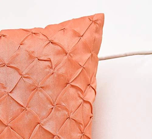 Salmon Decorative Throw Pillow Cover - 24x24 inch | Decorative Washable Cushi... Foto 2 de 4