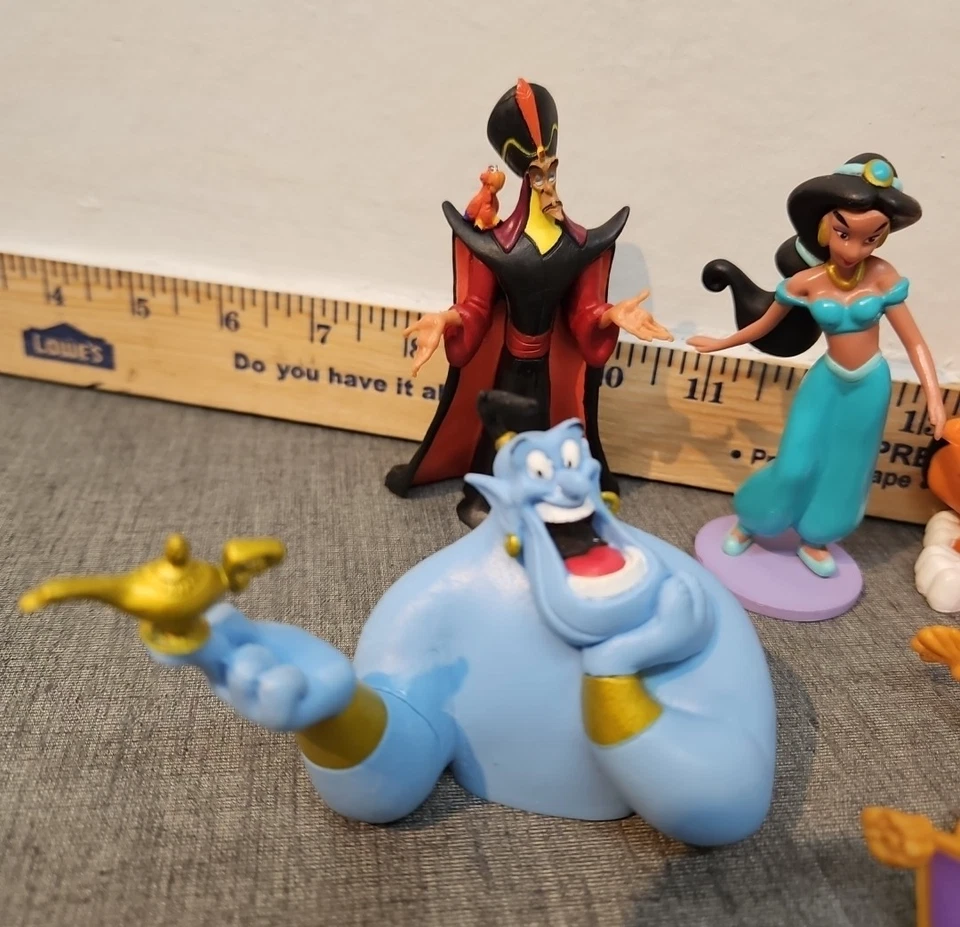 Juego de 7 figuras de PVC Disney Aladdin / adornos para pasteles lote mixto suelto Foto 2 de 4
