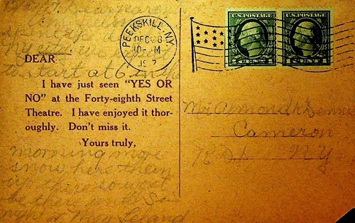 Yes or No Play Postcard 1917 48th St Theatre - Picture 2 of 2