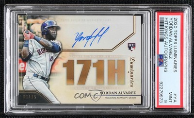 2020 Topps Luminaries Hit Kings /15 Yordan Alvarez PSA 9 MINT 