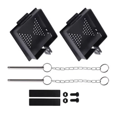 Black 4'' x 4'' RV Bumper Plug End Cap Kit for RV Camper Trailer Powder Coated