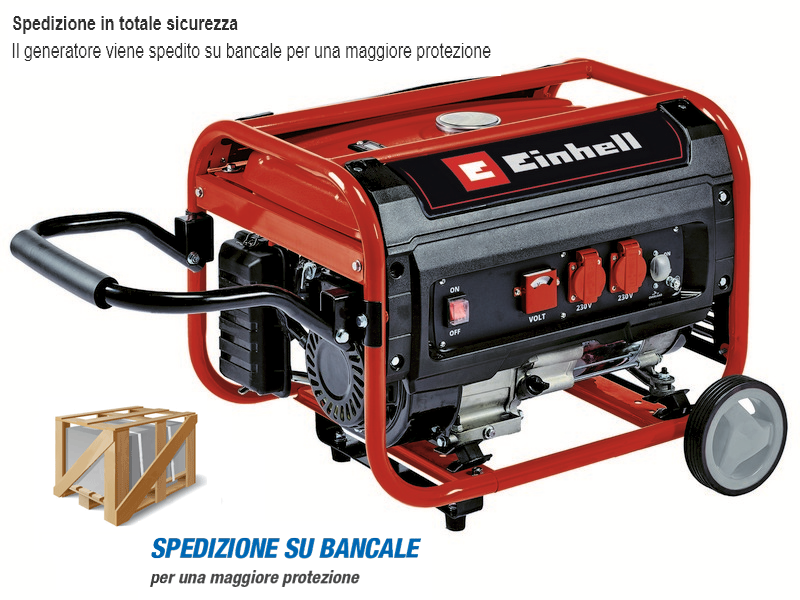 Generatore di Corrente Gruppo Elettrogeno a Scoppio 3,1 kW  Einhell TC-PG 35 E5