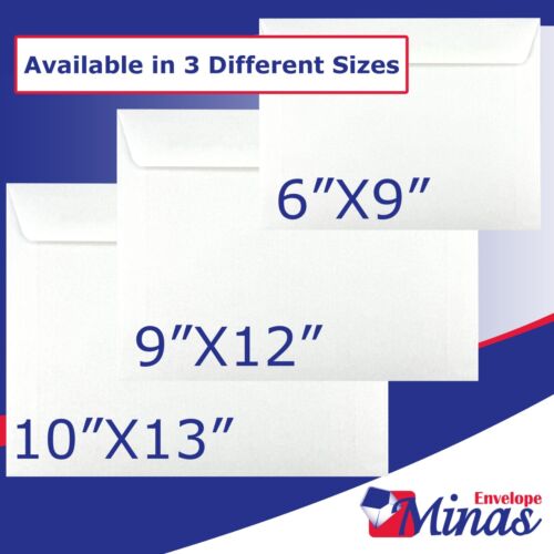 Sobre para folleto Minas de 6" x 9" (lado abierto), resistente 24 lb. Blanco, 500/caja - Imagen 4 de 5