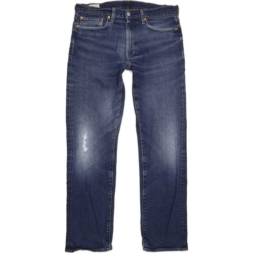 Levi's 751 Homme - Jeans Bleu Droit Regular Stretch, Taille W34 L33, Occasion Très Bon état