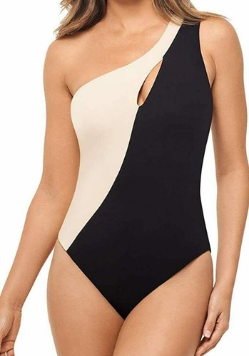 Womens Swim Amoressa Salento Leroux One Shoulder One Piece Swimsuit Sz 6 NWT - 第 4/14 張圖片
