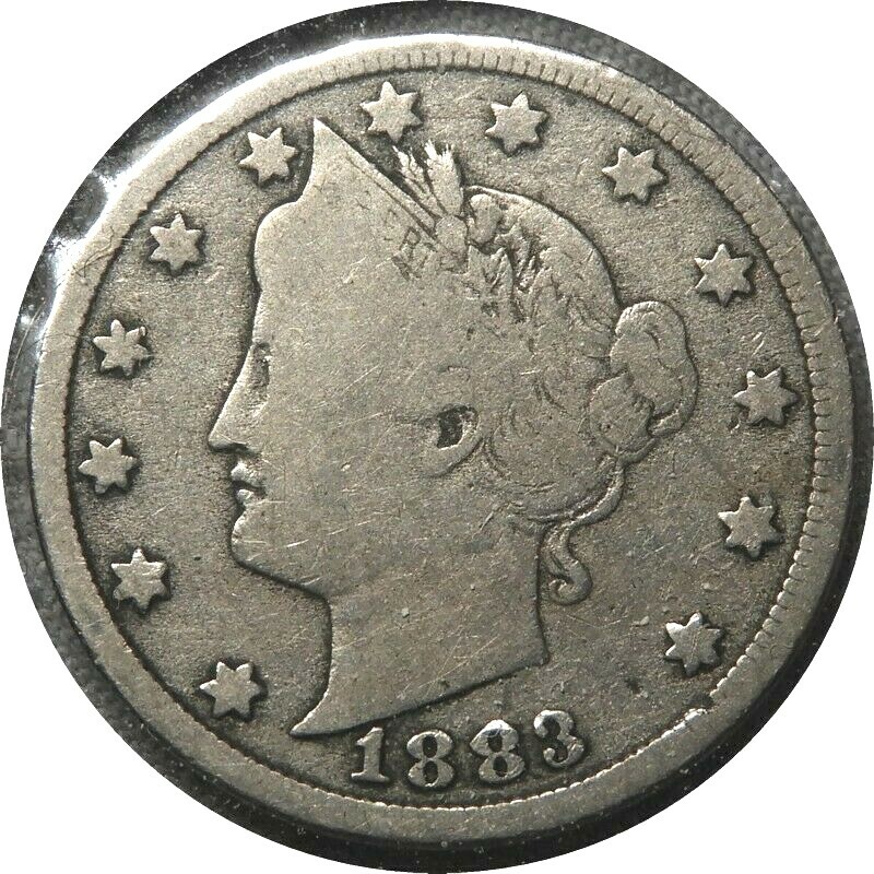 elf Liberty  Five Cents 1883 No Cents  one year type   C66