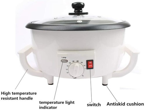 Electric Coffee Bean Roaster Machine Home Use Coffee Roaster Machine 800W 110V - Picture 9 of 11