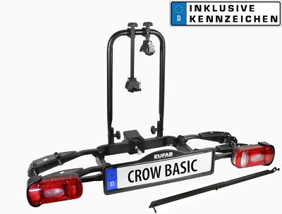 Eufab Fahrradträger CROW BASIC für 2 Fahrräder E-Bike + Zubehör Auswahl