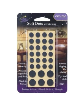 Magic Mounts Soft Dots Protector Pads Self Sticking 3723 2 Sizes Round, 30 Count