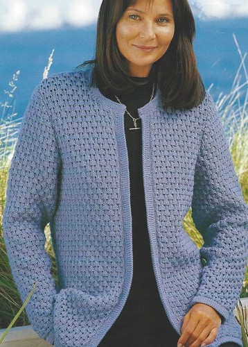 Ladies Jacket Knitting Pattern edge to 