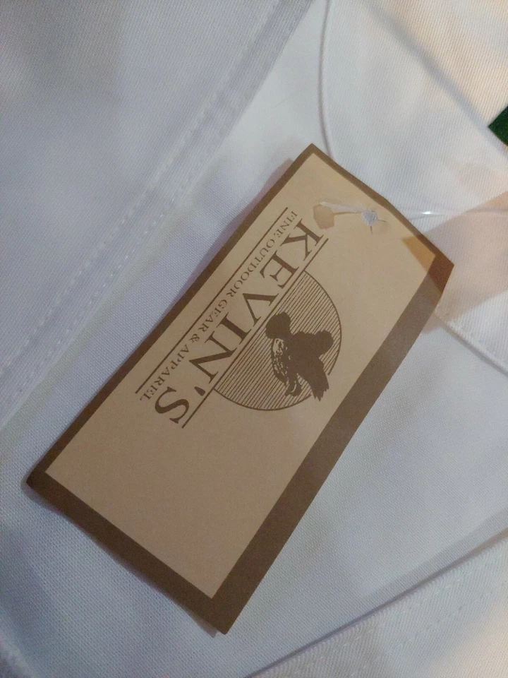 NWT Kevins Plantation Mens Large Hunting Shooting upland safety white - Image 4 of 4