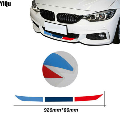 Car Front Bumper Stickers M Performance Stripe Decal For BMW 3 4 5 6 7 Series