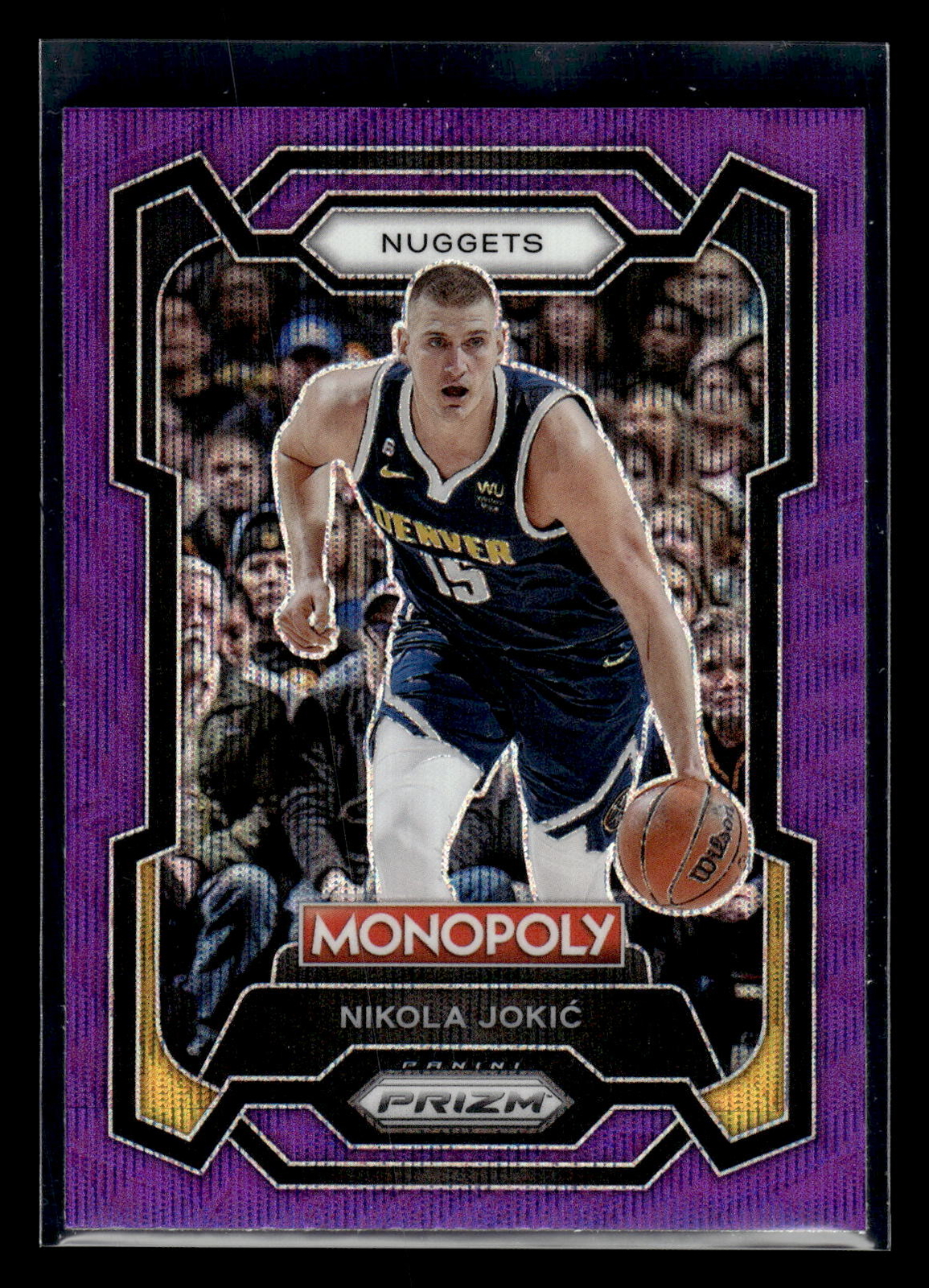 2023-24 Panini Prizm Monopoly #1 Nikola Jokic Purple Wave Denver Nuggets