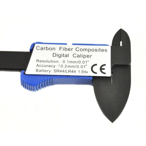 6" Inch / 150 mm Carbon Fiber Composites LCD Vernier Digital Gauge Caliper - Picture 2 of 5