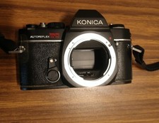 Konica AutoFlex TC 35mm w/o Lens Black Leather Body No Case Parts Only Untested