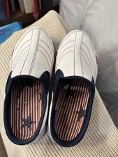 Easy Spirit Traveltime Women Nissy Comfort Clogs White Size 6 WW New Patriotic