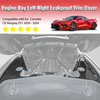 For Chevrolet for Corvette C8 Coupe 2020+ Engine Bay Trim Panel Cover Kit + Tape