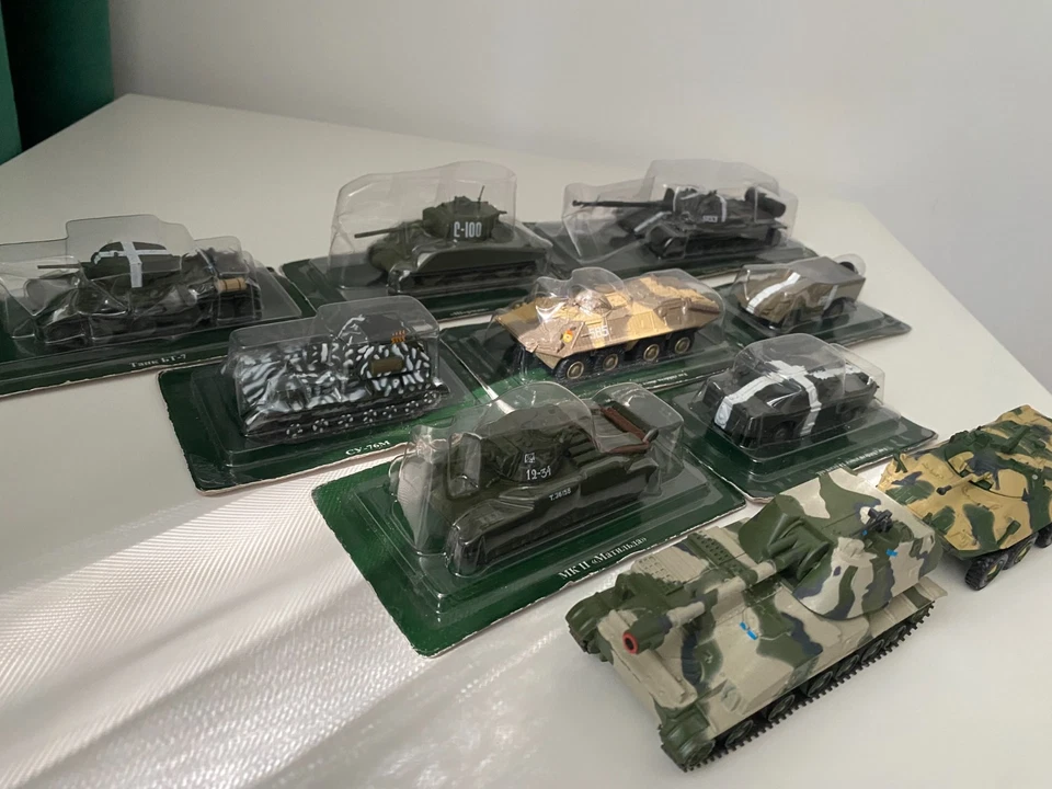 lot of 10 deagostini tank 1:72 akatcia btr90 T62 BT7 BTR70 USA-TAXFREE!!! - Image 2 of 4