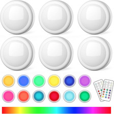 Puck Lights with Remote Control, Battery Operated LED Push Light Wireless, 13 Co