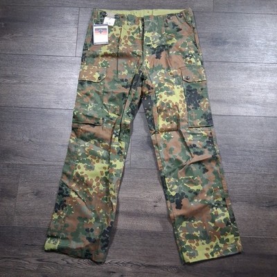 German Bundeswehr Military Pants Flecktarn Camouflage Cargo Trousers 32x30 New