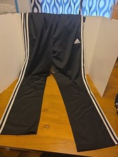 Adidas Tracksuit Youth Large 14 16 Black White 3 Stripes Warm Up Jacket Pants